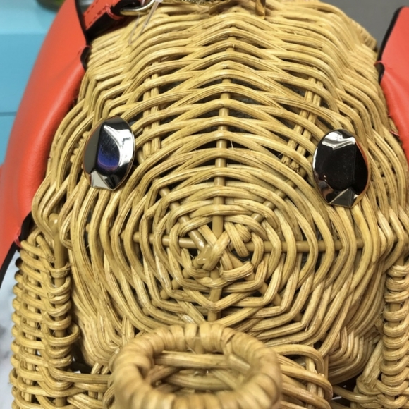 NEW RARE KATE SPADE ELEPHANT WICKER CROSSBODY BSG PURSE - Picture 5 of 9